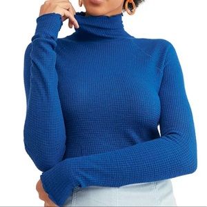 Free People Waffle-knit turtleneck